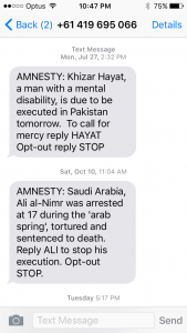 Petitions via SMS - Amnesty Advocacy