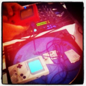 Instagram photo of Abortifacient making chip music with his gameboy