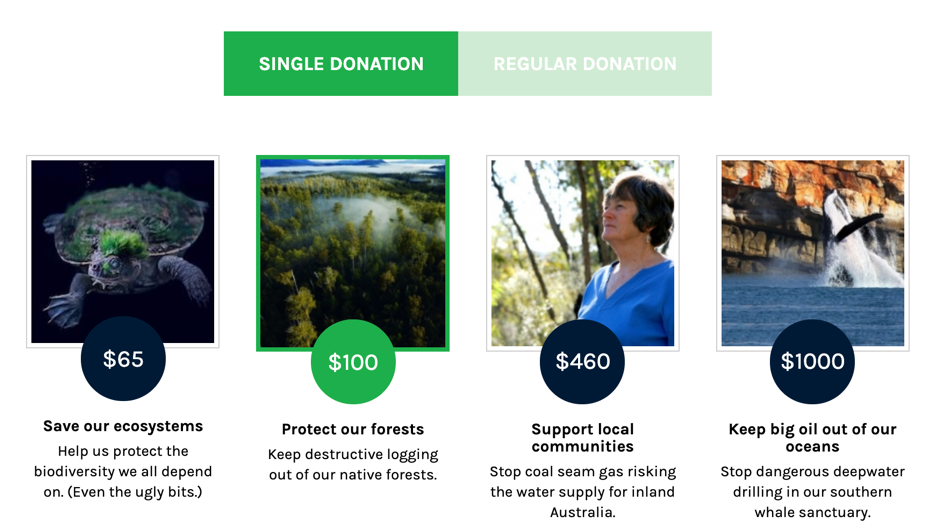 The Wilderness Society - Single Donation page print