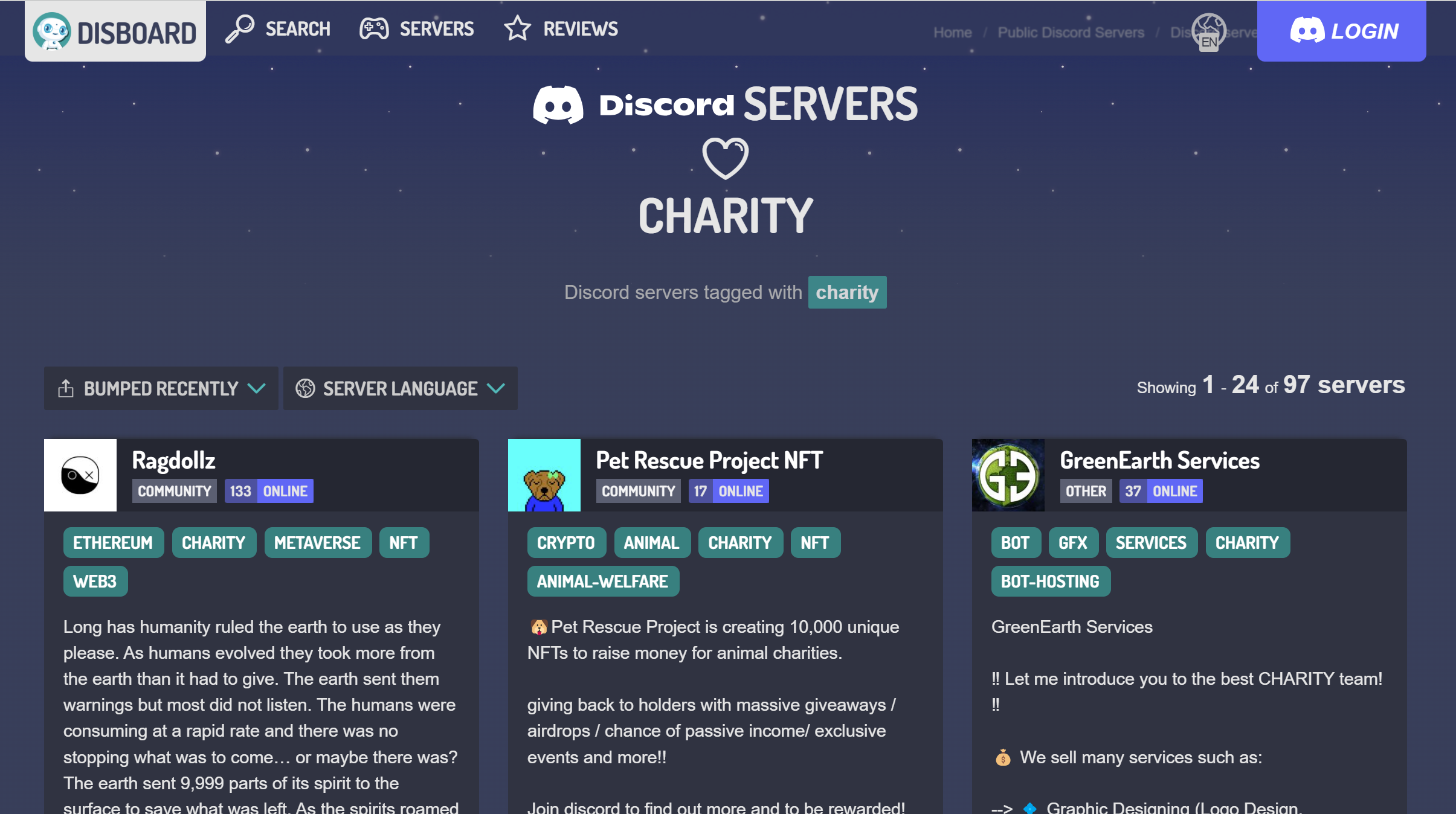 Discord for charities